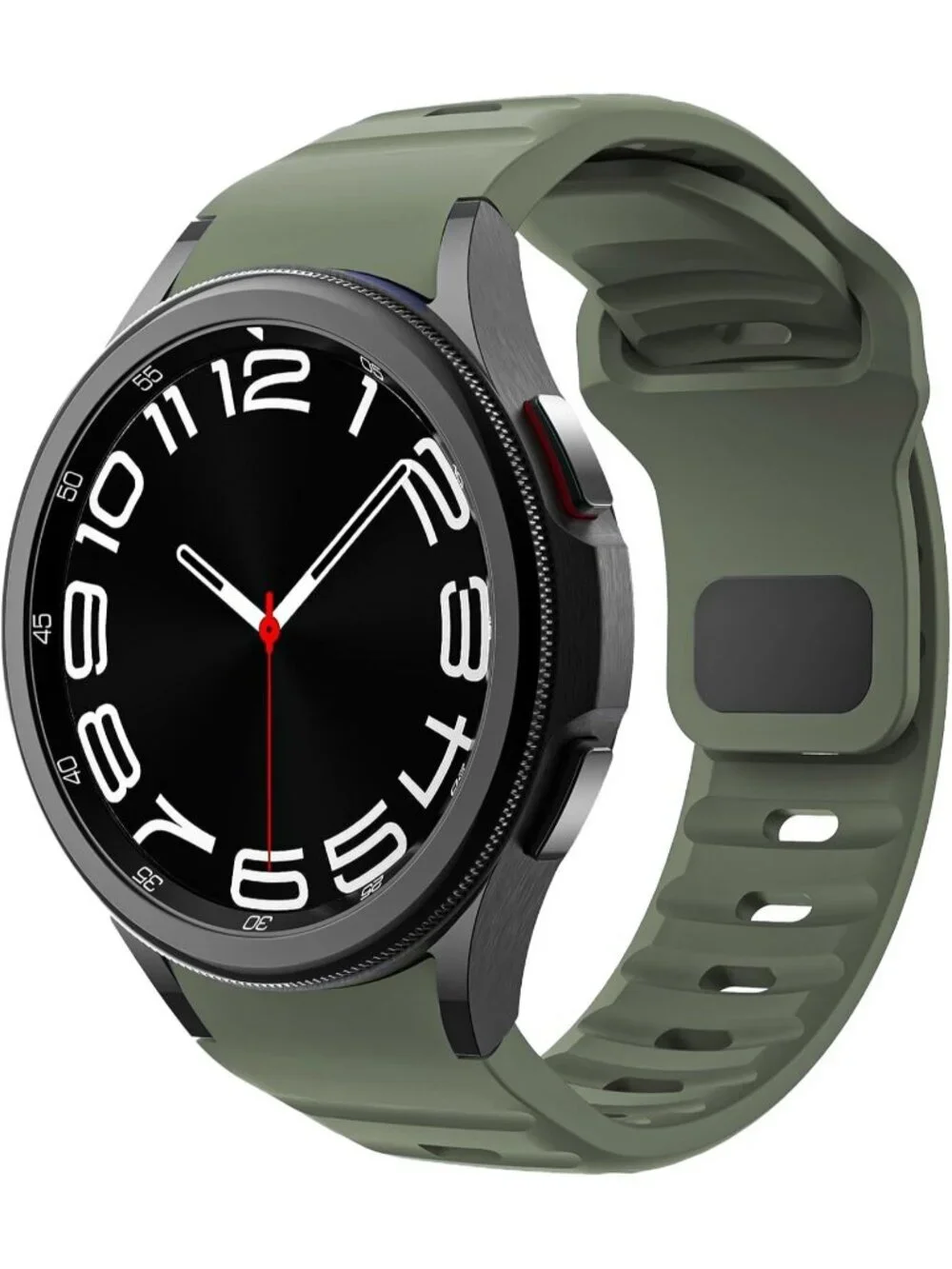 Men's Army Green Analog Sport Silicone Replacement Samsung Galaxy Classic Watch